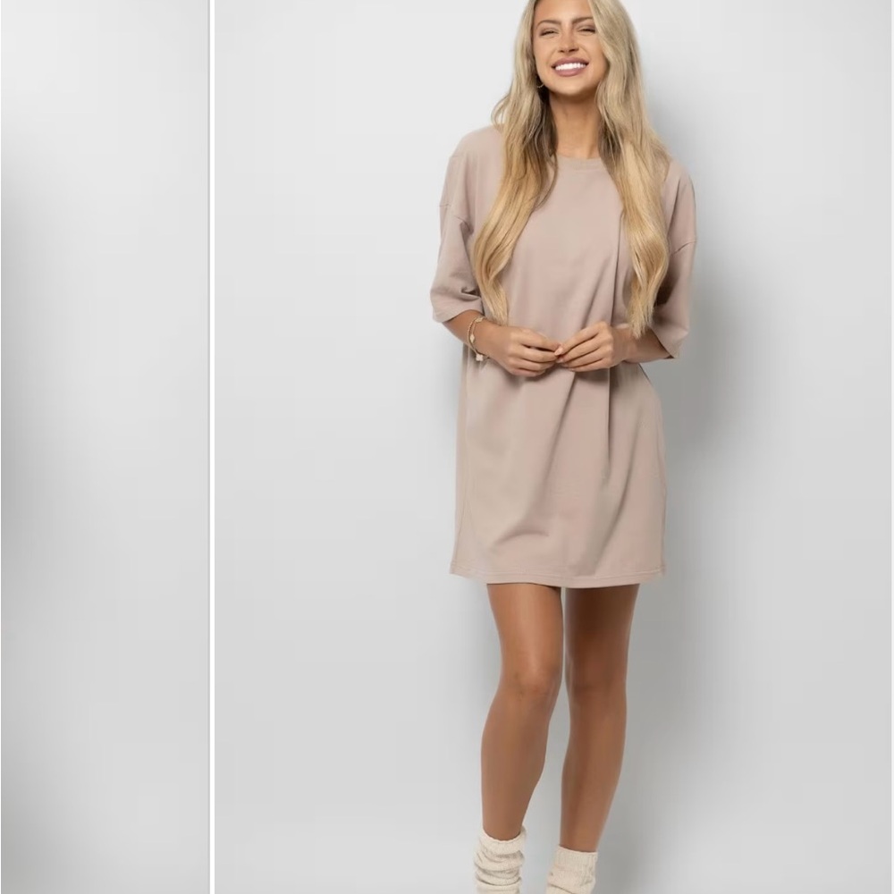 Tan Casual oversized Comfrt Shirt